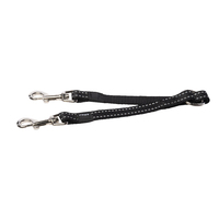 Rogz Double Splitter Reflective Nylon Dog Lead Black - 3 Sizes image