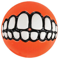 Rogz Grinz Ball Interactive Dog Toy Orange - 3 Sizes image