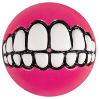 Rogz Grinz Ball Interactive Dog Toy Pink - 3 Sizes image