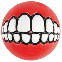 Rogz Grinz Ball Interactive Dog Toy Red - 3 Sizes image