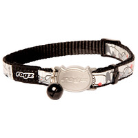 Rogz ReflectoCat Reflective Safeloc Cat Collar Black Cat - 2 Sizes image