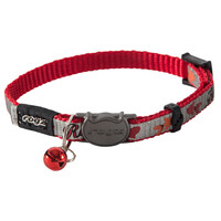 Rogz ReflectoCat Reflective Safeloc Cat Collar Red Fish - 2 Sizes image