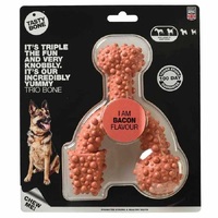 Tasty Bone Nylon Trio Bone Bacon Dental Care Dog Chew - 2 Sizes image