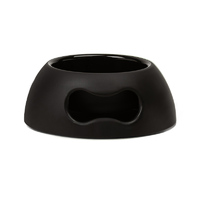 United Pets Pappy Durable Anti-Skid Dog Bowl Black - 3 Sizes image