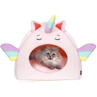 All  Fur You Unicorn Cat Cave Cosy Indoor Cat Bed - 2 Colours image
