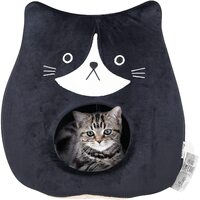 All Fur You Cat Face Indoor Cozy Cat Cave Bed - 2 Colours image