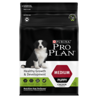 Pro Plan Puppy Medium Breed Healthy Growth Dry Dog Food Chicken - 2 Sizes image