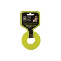 Scream Xtreme Treat Tyre Dog Chew Toy Loud Green - 3 Sizes image