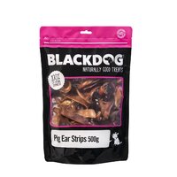 Blackdog Pig Ear Strips Natural Dog Chew Treats - 2 Sizes image