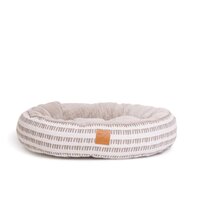 Mog & Bone 4 Seasons Reversible Circular Dog Bed Latte White Mosaic - 4 Sizes image