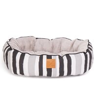 Mog & Bone 4 Seasons Reversible Circular Dog Bed Pebble Black Brush - 4 Sizes image