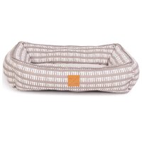 Mog & Bone Bolster Dog Bed Latte Inverse Mosaic Print - 3 Sizes image