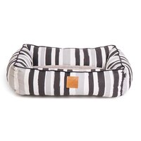 Mog & Bone Bolster Dog Bed Pebble Black Brush Stroke Print - 2 Sizes image