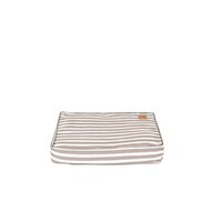 Mog & Bone Classic Cushion Dog Bed Latte Hamptons Stripe Print - 4 Sizes image