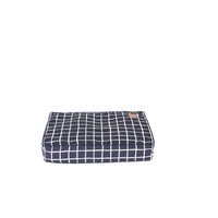 Mog & Bone Classic Cushion Dog Bed Navy Check Print - 4 Sizes image