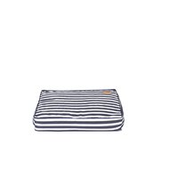Mog & Bone Classic Cushion Dog Bed Navy Hamptons Stripe Print - 4 Sizes image