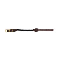 Mog & Bone Leather & Brass Rope Dog Collar Black - 3 Sizes image