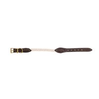 Mog & Bone Leather & Brass Rope Dog Collar Natural - 3 Sizes image
