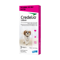 Credelio Ticks & Fleas Treatment Chewable Tablets for Dogs 2.5-5.5kg - 2 Sizes image