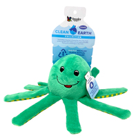 Spunky Pup Clean Earth Plush Octopus Pet Dog Squeaker Toy - 2 Sizes image