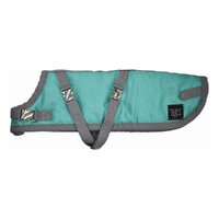 Zeez Supreme Dachshund Dog Coat Mint Green/Grey Size - 2 Sizes image