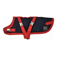 Zeez Supreme Dachshund Dog Coat Navy Stone/Red Size - 2 Sizes image