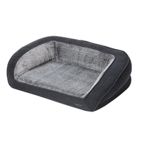 Snooza Ortho Sofa Faux Fur Plush Foam Base Dog Bed Chinchilla - 2 Sizes image