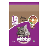 Whiskas Adult 1+ Vitabites Dry Cat Food Beef & Lamb Flavour - 2 Sizes image
