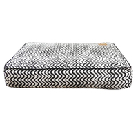 Mog & Bone Classic Cushion Lounge Dog Bed Black Wave Print - 3 Sizes image