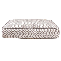 Mog & Bone Classic Cushion Lounge Dog Bed Mocha Wave Print - 3 Sizes image