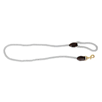 Mog & Bone Leather & Brass Classic Adjustable Rope Dog Lead - 2 Sizes image