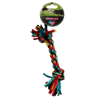 Paw Play Rope Stretch Interactive Play Pet Dog Toy Multicolour - 3 Sizes image