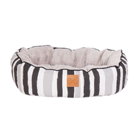 Mog & Bone 4 Seasons Reversible Circular Dog Bed Pebble Black Brush - 3 Sizes image