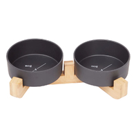 Mog & Bone Double Bamboo Durable Pet Cat Feeding Bowl 300ml - 3 Colours image
