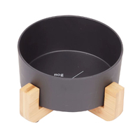 Mog & Bone Single Bamboo Durable Pet Dog Feeding Bowl Black - 2 Sizes image