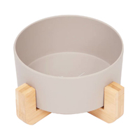 Mog & Bone Single Bamboo Durable Pet Dog Feeding Bowl Mocca - 2 Sizes image