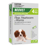 Neovet Spot-on Flea & Worms Treatment for Puppies & Small Dog Up to 4kg -2 Sizes image