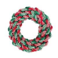 Prestige Pet Christmas Wreath Rope Interactive Play Dog Toy - 2 Sizes image