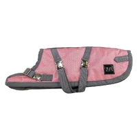 Zeez Supreme Dachshund Pet Dog Coat Flamingo Pink/Grey - 2 Sizes image