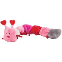 Zippy Paws Caterpillar w/ Squeakers Pet Dog Squeaker Toy Pink - 2 Sizes image