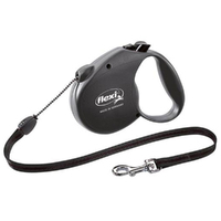 Flexi Standard 5m Cord Retractable Pet Dog Safety Lead Black - 2 Sizes image