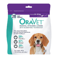 Oravet Dental Hygiene Chews for Medium Dogs 11-23kg Purple - 2 Sizes image