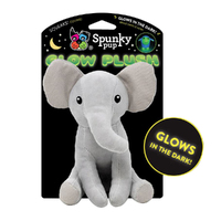 Spunky Pup Glow Plush Elephant Interactive Durable Pet Dog Toy - 2 Sizes image