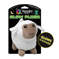 Spunky Pup Glow Plush Lamb Interactive Durable Pet Dog Toy - 2 Sizes image