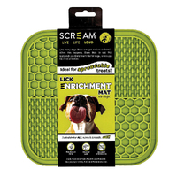 Scream Lick Enrichment Pet Dog Food Mat Non Skid Base Square - 4 Colours image