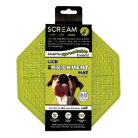 Scream Lick Enrichment Pet Dog Food Mat Suction Base Octagon - 4 Colours image