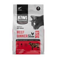 Kiwi Kitchens Gently Air-Dried Beef Dinner w/ Chicken Dry Cat Food - 3 Sizes image