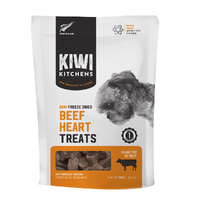 Kiwi Kitchens Raw Freeze Dried Grass Fed Beef Heart Pet Dog Treats - 2 Sizes image