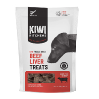 Kiwi Kitchens Raw Freeze Dried Grass Fed Beef Liver Pet Dog Treats - 2 Sizes image