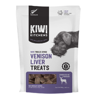 Kiwi Kitchens Raw Freeze Dried Grass Fed Venison Liver Pet Dog Treats - 2 Sizes image